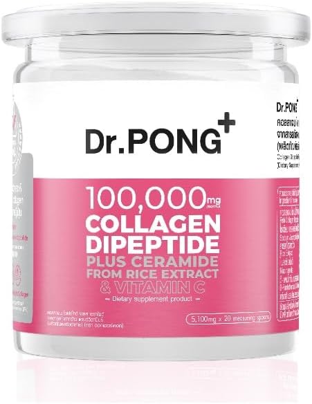 Generisk Dr.Pong 100 000 mg Kollagen Dipeptid Plus Ceramide från Rice Extract och Vitamin C 102g