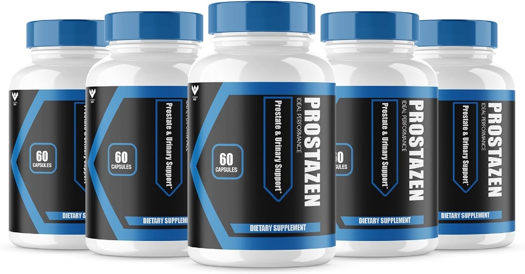 (5 Pack) Prostazen Capsules, Officiella Prostazen piller för att stödja prostata hälsa, Prostazen Plus Premium Prostate Formel, Prostazen för hälsosam prostata, Prosta Zen Pastillas Recensioner (300 kapslar)