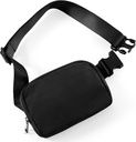 ODODOS Unisex Mini Belt Bag med justerbar rem Small Fanny Pack för träning som kör resa vandring, svart