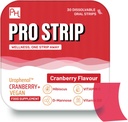PROSTRIP® Cranberry+ UrophenolTM Tillhandahåller 36 mg Proanthocyanidins (PACs) - Tillsatt med D-Mannose, Organic Hibiscus, Vitamin D3, B6 & C - 30 Oral Vegan Strips - No Water Needed - av Prowise Healthcare