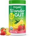 Orgain Organic Wonder Gut Fiber Supplement Powder, 5 i 1 Blend med 1 Billion Probiotics, Greens, Vitamin C, Adaptogener för Gut Health och Immune Support, Non-GMO, Strawberry Lemonade, 7.05 oz