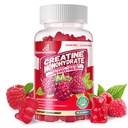 Kreatinmonohydrat Gummies Komplex 6400mg för Män & Kvinnor -Avancerad Formel W/L-Taurin + Vitamin B12, Sugar Gratis Tuggbar Supplement,90 Raspberry Gummies