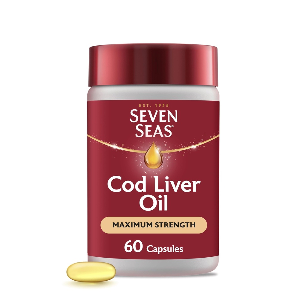 Seven Seas Cod Liver Oil Extra hög styrka 60 kapslar