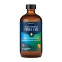GNC Triple Strength Fish Oil Liquid Supplement, Wild Deep Ocean Fångad. med 1000mg EPA DHA Omega 3s, för, Hjärta, Hjärna, hud, öga, gemensam hälsa, naturlig orange smak, 8 Fl Oz, 47 portioner