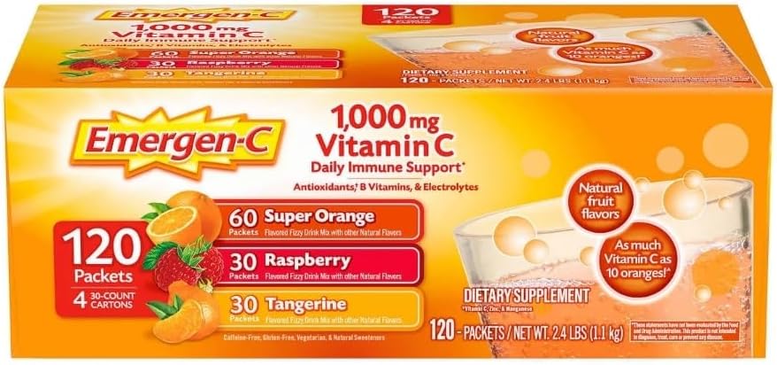 Emergen-C 1000 mg Vitamin C Dietary Supplement 120 Packets (1)