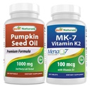 Pumpkin Seed Oil 1000 mg & Vitamin K2 (MK7) med D3