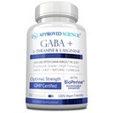 Godkänd vetenskap GABA + - Främja lugn, förbättra sömn, öka humör - GABA, L-Theanin, L-arginin, vitamin B6, BioPerine - Hög Absorption - 60 kapslar - Vegan