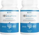 IBSolution - Digestive Health Supplement, Gas, Bloating, Diarrhea, förstoppningshjälp, buksmärta, med psyllium, främja reglering, stöder gut hälsa, tillverkad i USA - 60 Vegan kapslar, 2-pack