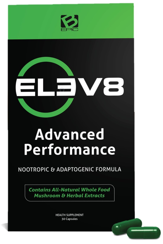 BEpic ELEV8 Advanced Performance Supplement - 30-dagars leverans (30 kapslar) | Lås upp antika medicinska hemligheter för optimal hälsa och funktion (Packaging May Vary)
