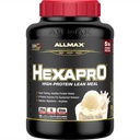 ALLMAX Nutrition HEXAPRO, French Vanilla - 5 lb - 25 Grams of Protein Per Serving - 8-timmars Sustained Release - Zero Sugar - 52 portioner