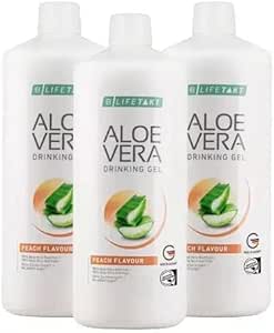 LR Lifetakt Aloe Vera Drinking Gel Peach Smak Hälsovård Kvinnor Dricker Varje Dag Naturlig Behandling Set av 3-1000 ml./33.3 fl.oz