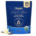 Orgain Organic Vegan Perfect Blend Protein Powder, 20g Clean Plant Protein, 6 Ingredienser, <1g Sugar, Gluten Free, Non-GMO; Inga konstgjorda smaker, Stevia Extract, Dairy eller Soy Ingredients- Vanilla