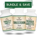 Double Wood Supplements Tongkat Ali, Fadogia Agrestis och Turkesterone Bundle - Ultimate Male Health Bundle för Athletic Performance Support