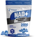 WELLNESS LABSRX Liposomal NAD+ Tillägg - Tredjepartstestade NAD Softgels Nicotinamide Riboside Resveratrol - 2500mg Liposomal NAD Supplements for Women - Longevity Support - Made in USA