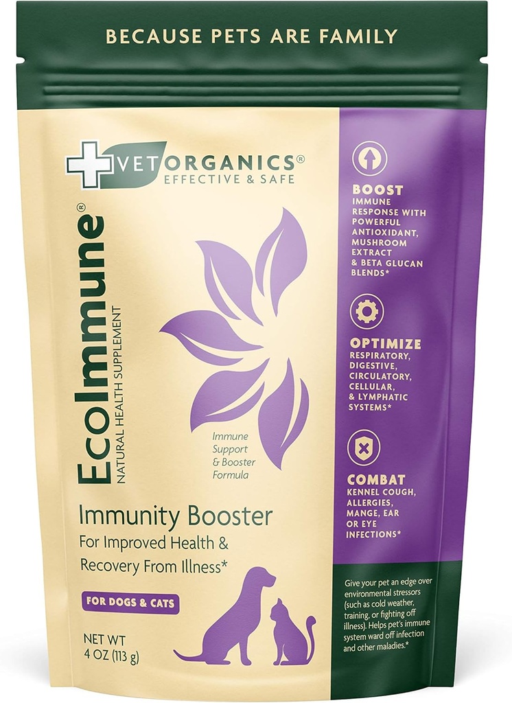 Immunsystemsupport tillskott för hundar och katter. Naturliga, viktiga ingredienser för att stödja ett hälsosamt djur immunsystem. Lägg helt enkelt till Pets Food. Förpackning kan variera. (4 oz)
