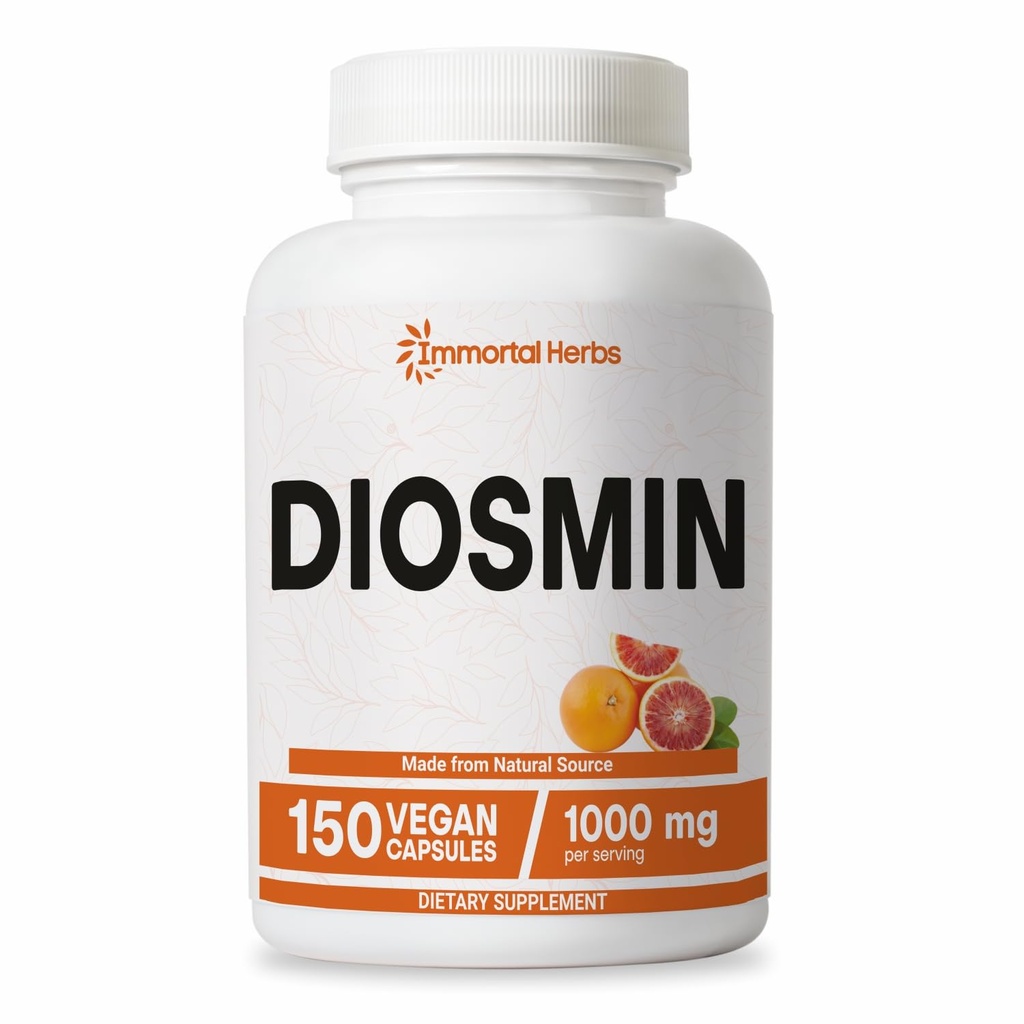 Rent Diosmin 1000mg Komplex Formel, 150 kapslar, Citrus Bioflavonoids Rich Fruit Extract, 100% Vegetarian, Non-GMO & Gluten Free Diosmin Supplement