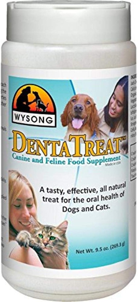 Wysong Dentatreat Canine/Feline - Dog/Cat Food Supplement - 9,5 Ounce Bottle