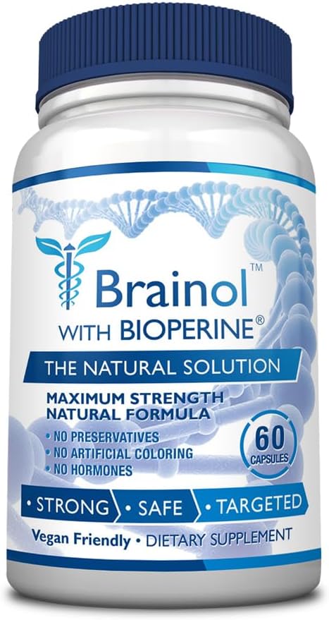 Fungavir Brainol - Targeted Brain Support Supplement - B Vitaminer, Magnesium, Aminosyror, St John's Wort, Phosphatidylserine, Ginkgo Biloba - Veganvänlig - 60 kapslar - 1 månads leverans