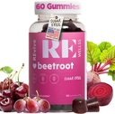 Beet Root Gummies med Grape Seed Extract Energy Supplements I Sugar Free Nitric Oxide Supplements for Men & Women I Overall Health & Blood Pressure Support I 60 Gummies - Cherry Flavor
