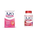 AZO Dual Protection | Urinary + Vaginal Support * Prebiotic Plus kliniskt beprövade kvinnors probiotiska | Börjar arbeta inom 24 timmar | Icke-GMO | 30 greve & Cranberry Urinary Tract Health Supplement