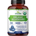 Zazzee USDA Organic Blueberry 10:1 Extract, 5000 mg Styrka, 120 Vegan kapslar, 4 månaders leverans, koncentrerad och standardiserad 10X hel frukt extrakt, 100% vegetarisk, icke-GMO, tillverkad i USA