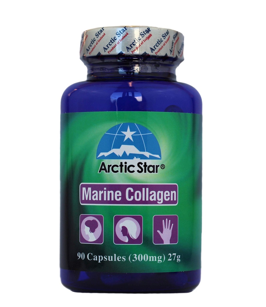 Arctic Star Marine Collagen-Vital Proteins Marine Collagen Peptides Supplement Pills for Healthy Skin Hair Nail - Hydrolyzed Collagen från Island - Joint Pain & Immune System Booster 90 Capsules
