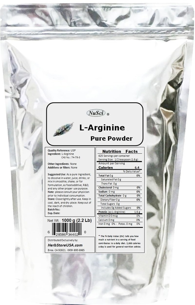 L-argininpulver ren basform (1000 gram (2,2 lb))