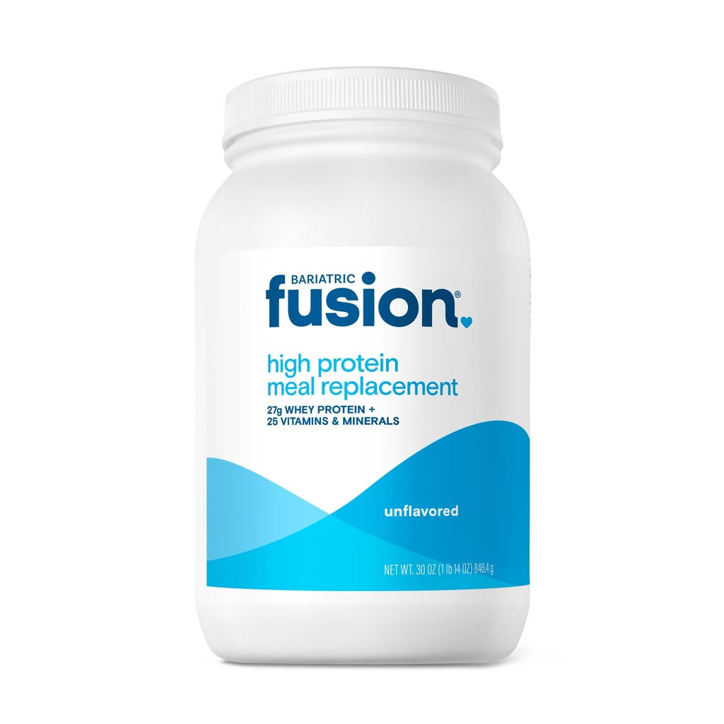 Bariatric Fusion Unflavored Meal Replacement 27g Protein Powder, 21 Serving Tub for Bariatric Surgery Patients Including Gastric Bypass and Sleeve Gastrectomy - No Gluten, Aspartame or Sugar