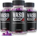 (3 Pack) VasoManix Gummies, Vaso Manix Classic Male Supplement, All Natural Formel för Män, Premium Gummy för att stödja prestanda, förtroende och övergripande hälsa, officiella recensioner (180 Gummies)