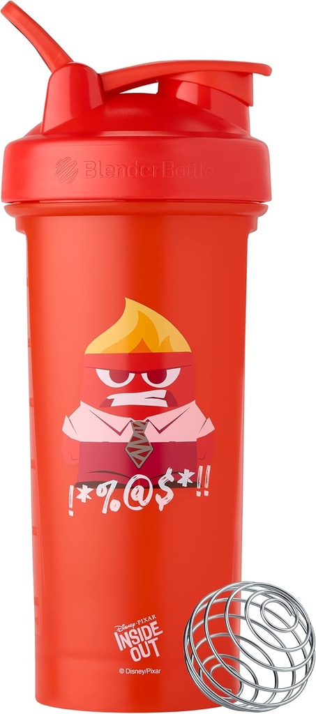 BlenderBottle Pixar Classic V2 Shaker Bottle Perfekt för Protein Shakes och Pre Workout, 28-Ounce, Inside Out