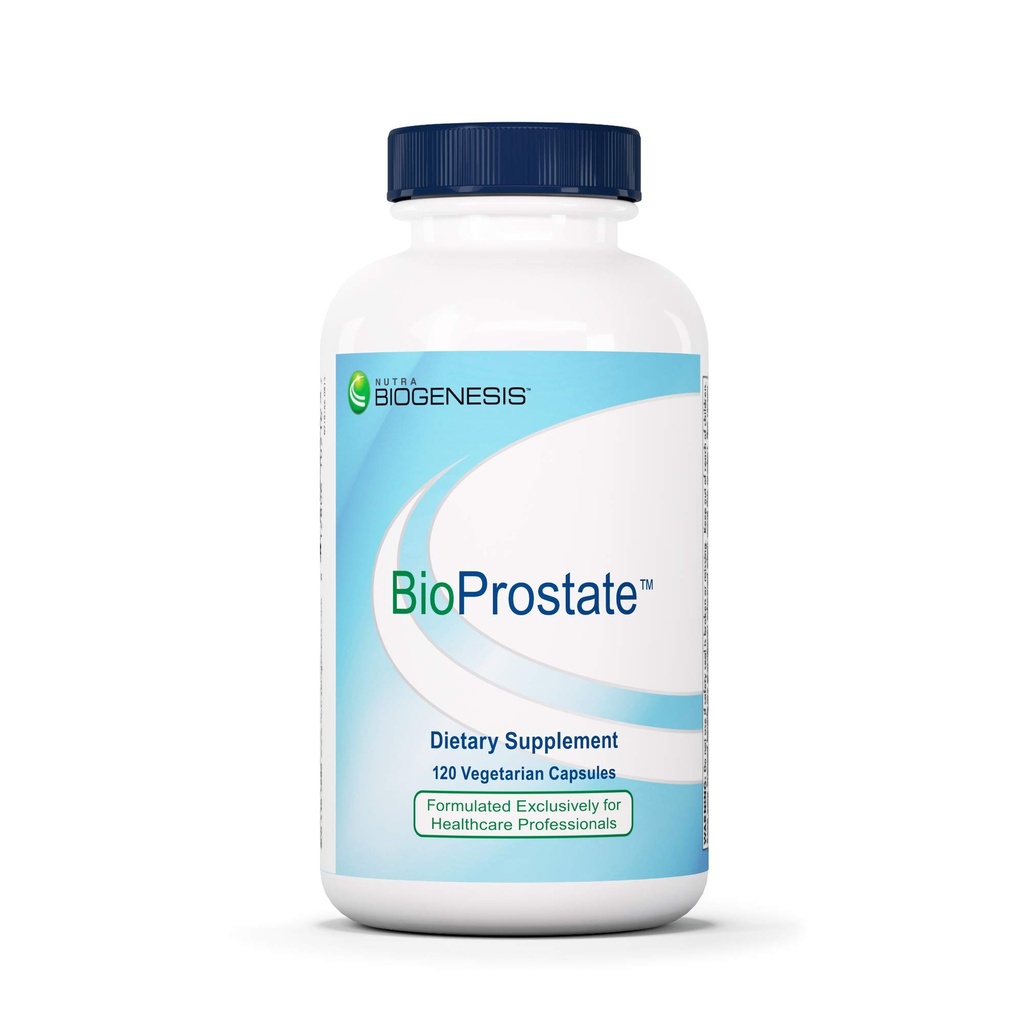 Nutra BioGenesis BioProstate - Saw Palmetto för Män, Prostata Hälsotillskott för Män, Urination Flow Support med Pumpa Seed, Nettle & Pygeum - 120 Vegan kapslar