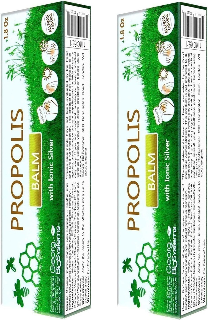 Beläget av 2 Propolis Balm med Ionic Silver 30g / 1 Oz