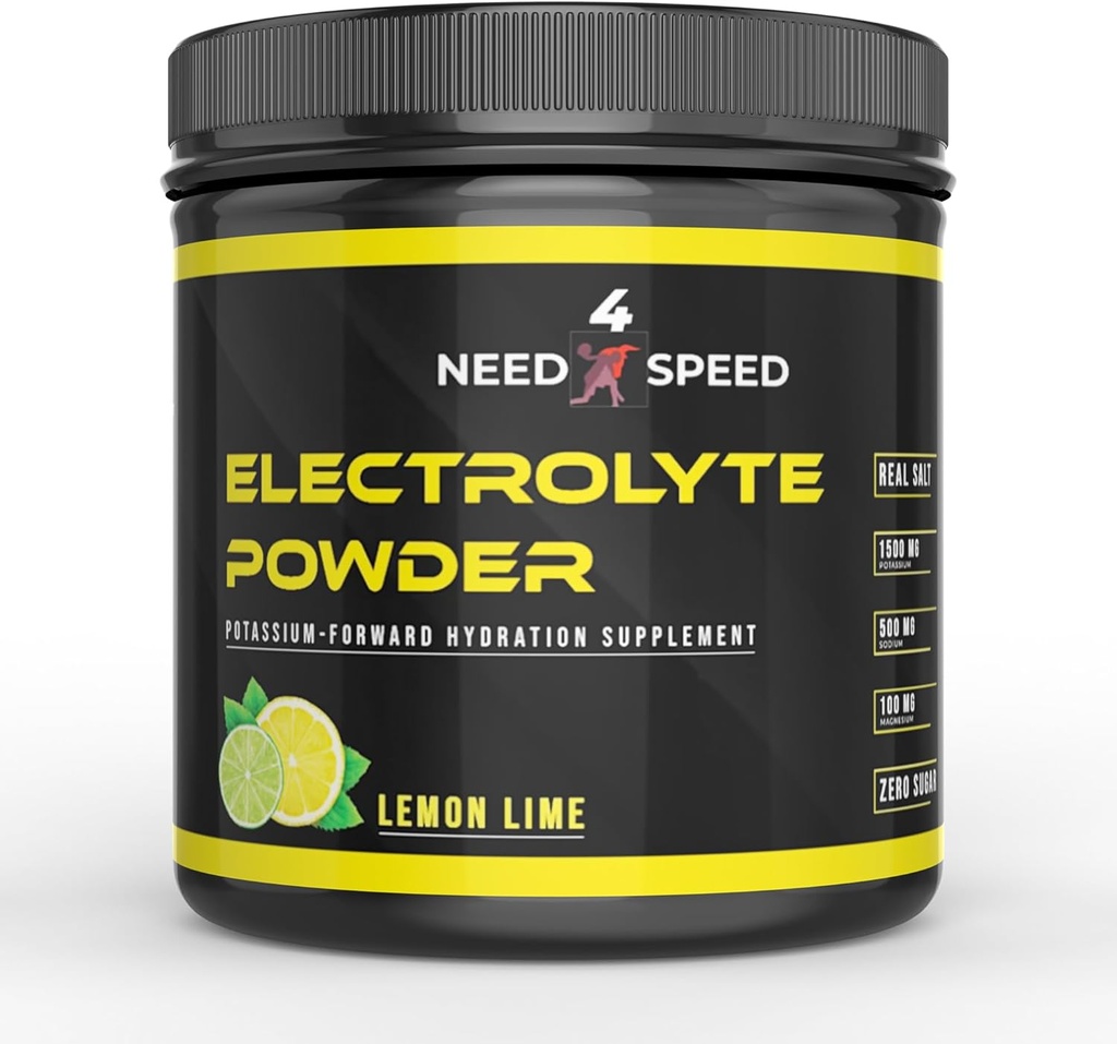Lemon Lime Electrolyte Powder, 60 portioner, Hydration Solution med vitaminer, mineraler och elektrolyter för idrottare, fitnessentusiaster och aktiva livsstilar, 13.5oz