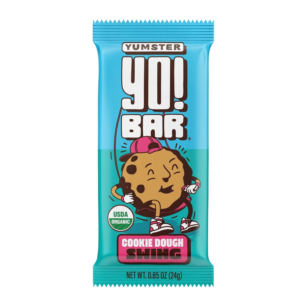 Ja! Bar av Bearded Brothers Vegan Organic Kids Bar, Cookie Dough (25 barer) - Gluten Free, Paleo och Hela 30 | Soja Gratis, Icke-GMO, Låg Glykemisk, No Sugar Added, Fiber + Whole Foods