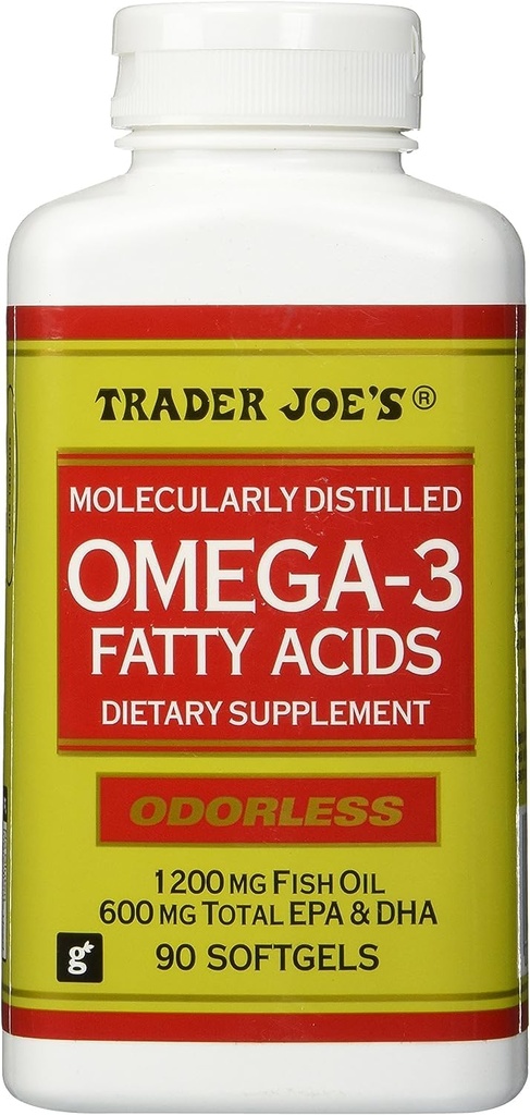 Trader Joes molekylärt destillerade Omega-3 fettsyror kosttillskott