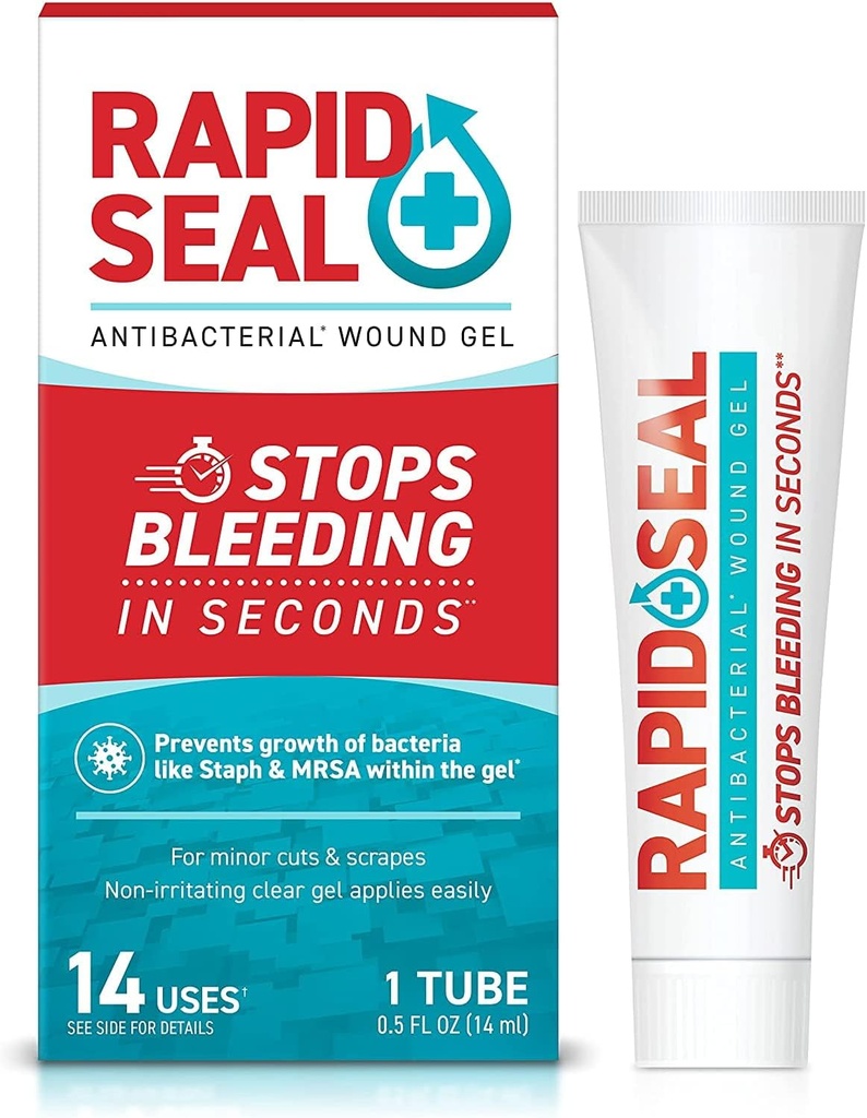 Wound Gel (1 Tube) | Slutar blöda på sekunder | Perfekt för skär, skrapor, Razor Nicks för nödhjälpmedel
