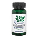 Vitanica Iron Extra, Järntillskott Förbättrad Absorption med vitamin C 500mg, Methylfolate 400mcg, B12 Vitamin 500mcg, Calcium, Yellow Dock, Dandelion Root & Nettle Leaf Extract, Vegan, 60 kapslar