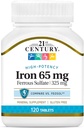 21st Century Iron 65 mg Ferrous Sulfate 325 mg tabletter, 120 greve