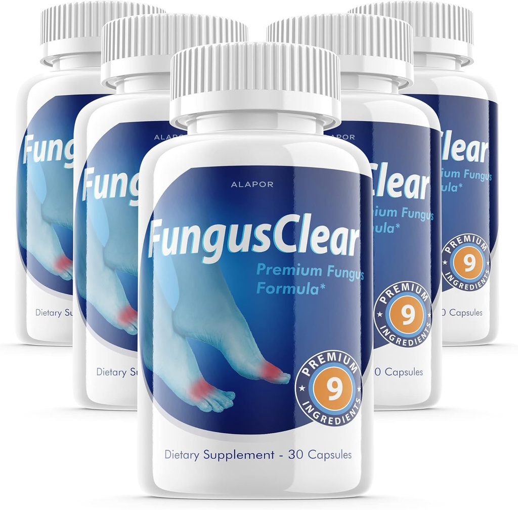(5 Pack) Fungus Clear - Probiotic Fungus Clear Pills, Advance Formula Fungusclear Capsules, Fungus Clear Max, för 150 dagars leverans.