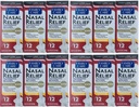 (12 pack) Nasal Relief Spray, 12 timmars Pump Mist (Oxymetazoline HCL) 0,5 fl oz