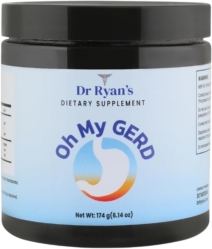 Dr Ryan's - Oh My GERD - för Acid Reflux, GERD, Heartburn, Indigestion & More - Oral, kognitiv och Digestive Support - Neutralisera magsyra - Kosttillskott - Naturlig Antacid Tablet Alternativ