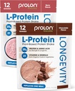 Prolon Longevity Plant Based Protein Powder | Muscle Synthesis & Repair, Healthy Aging, Boost Performance | Vitaminer, Gluten Free, Amino Acids | 25g Protein | Chocolate och Berry, 24 Packets
