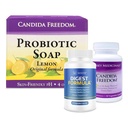 MASSE Dietary Supplement for Proper Digestion - Probiotic Balance & Restore Formel och Probiotic Lemon Body Soap