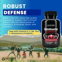 Immun Support Supplement - 10-i-1 med Echinacea, Elderberry, vitlök, gurkmeja med Zink, vitamin C, E, B6 & L-Glutamin, 4,8 miljarder CFU Probiotic för vuxna