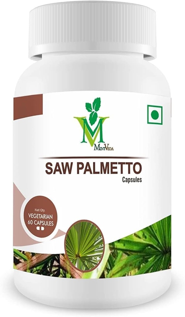 Saw Palmetto Extract Capsules 800mg | Kosttillskott för hårtillväxt | Stöder Prostate Health & Urinary Health Good & Natural -60 Veg Capsules