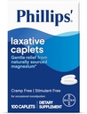 Phillips Laxative Caplets, med naturligt källad Magnesium Supplement för Gentle Relief of Occasional Constipation, Cramp och Stimulant Free Laxatives, 100 Caplets