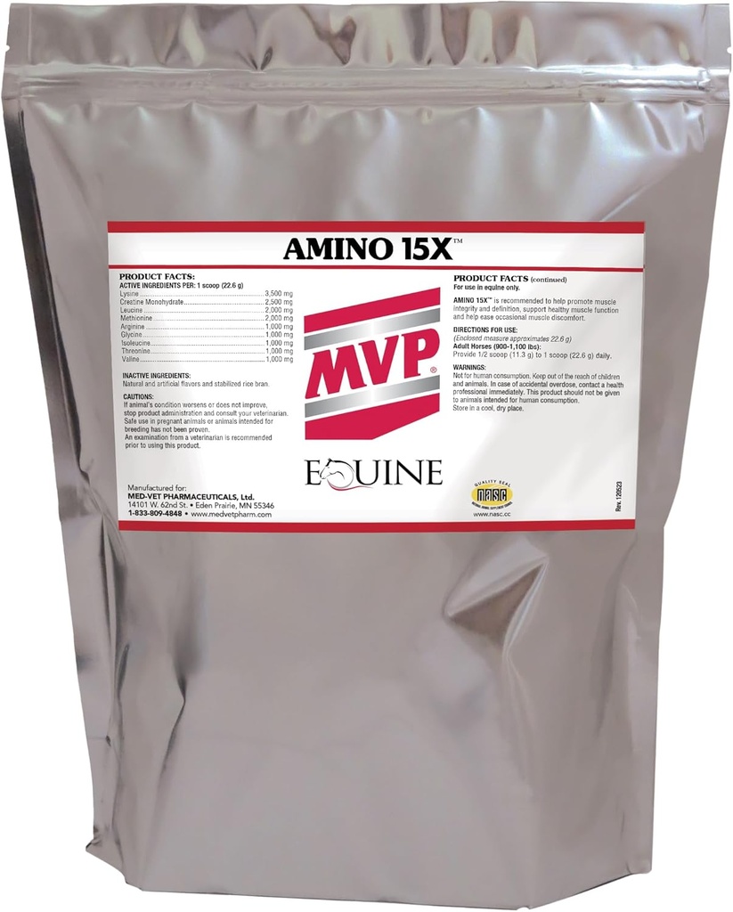 Amino 15X (6 lb) -Stöder hälsosam muskelfunktion, utveckling och reparation på hästar