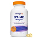 OmegaVia EPA 500, Purified Omega-3 Fish Oil Supplement, 500 mg EPA i Triglyceride Form, Burpless Fish Oil, Non-GMO, Gluten-Free, IFOS 5-Star, 120 Softgels