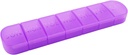 Weekly Pill Organizer, en gång om dagen, 7-dagars Pill Box Container, Matte Purple, Large 7 Compartment Vitamins Case Pill Dispenser för medicin, medicinering, fiskoljor, tillskott, kapsel, tablett