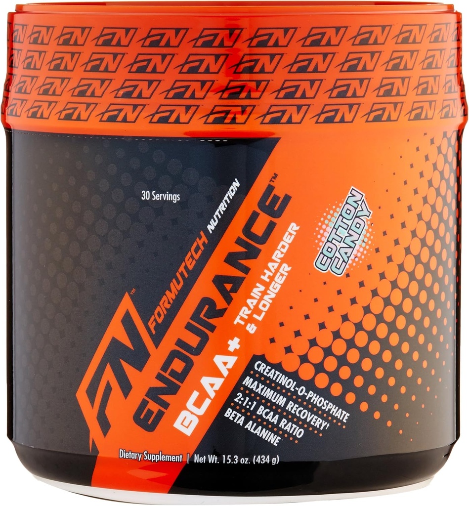 Uthållighet BCAA Plus, Intra Workout Designad för träning hårdare och längre med Beta Alanine, bomulls Candy, 434 Gram